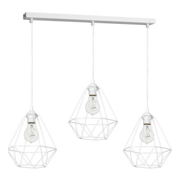 Pendant light BASKET 3xE27/60W/230V white