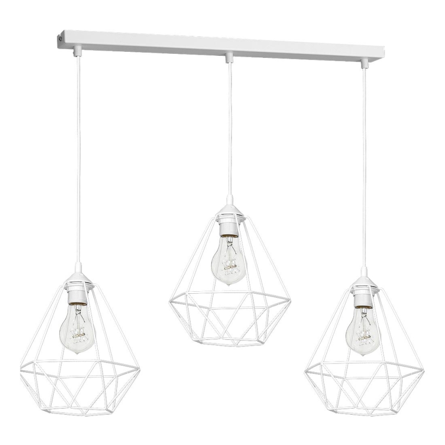 Pendant light BASKET 3xE27/60W/230V white