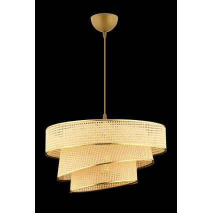 Pendant Light COUPER 1xE27/60W/230V beige/gold