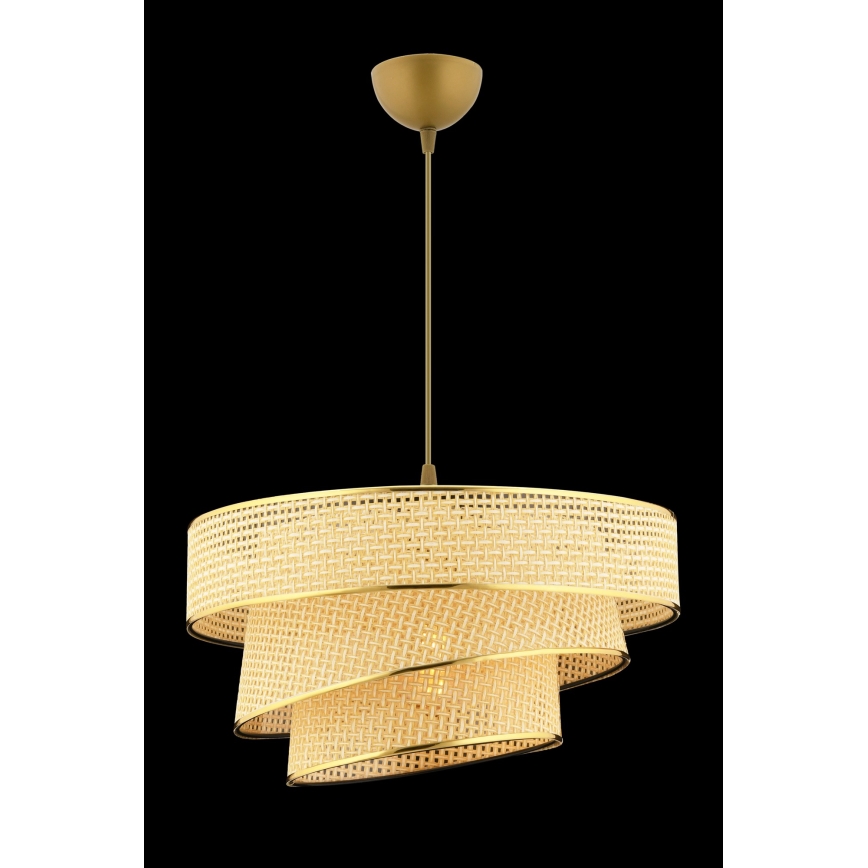 Pendant Light COUPER 1xE27/60W/230V beige/gold