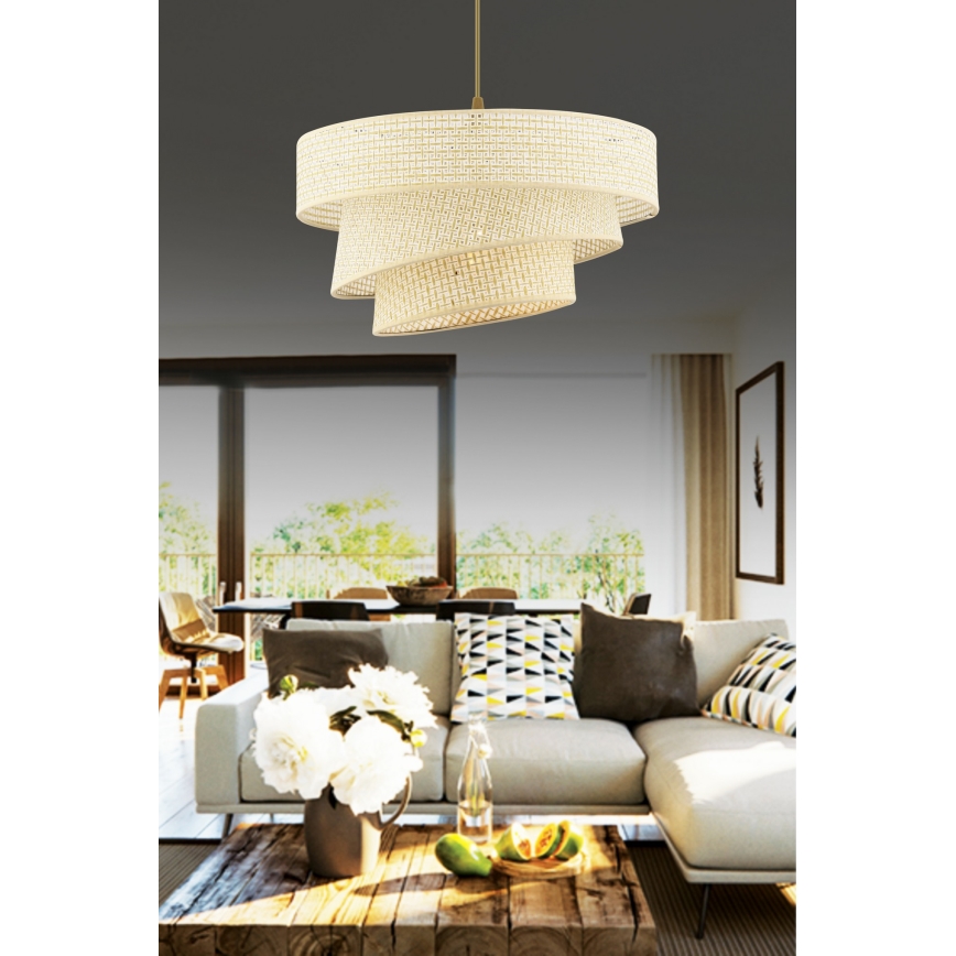 Pendant light COUPER 1xE27/60W/230V cream