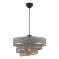 Pendant light COUPER 1xE27/60W/230V grey/shiny chrome