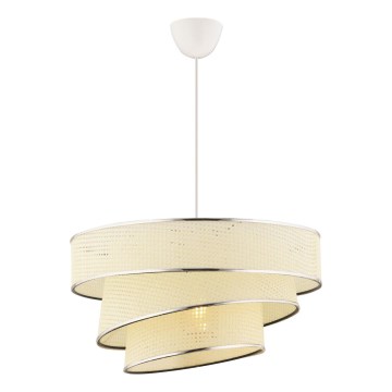Pendant light COUPER 1xE27/60W/230V white/glossy chrome