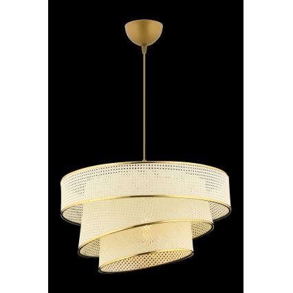 Pendant light COUPER 1xE27/60W/230V white/gold