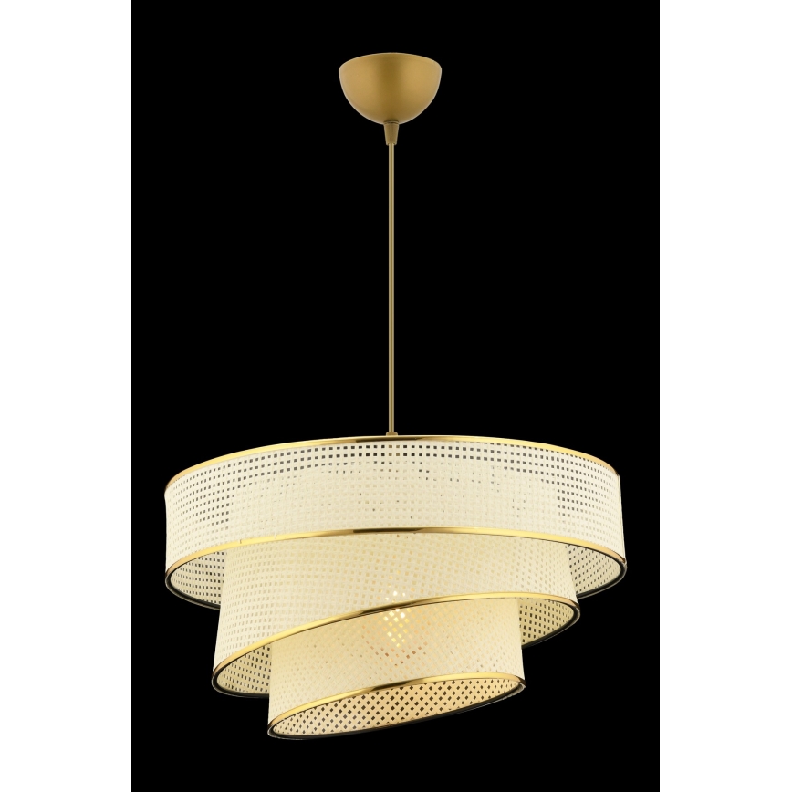 Pendant light COUPER 1xE27/60W/230V white/gold