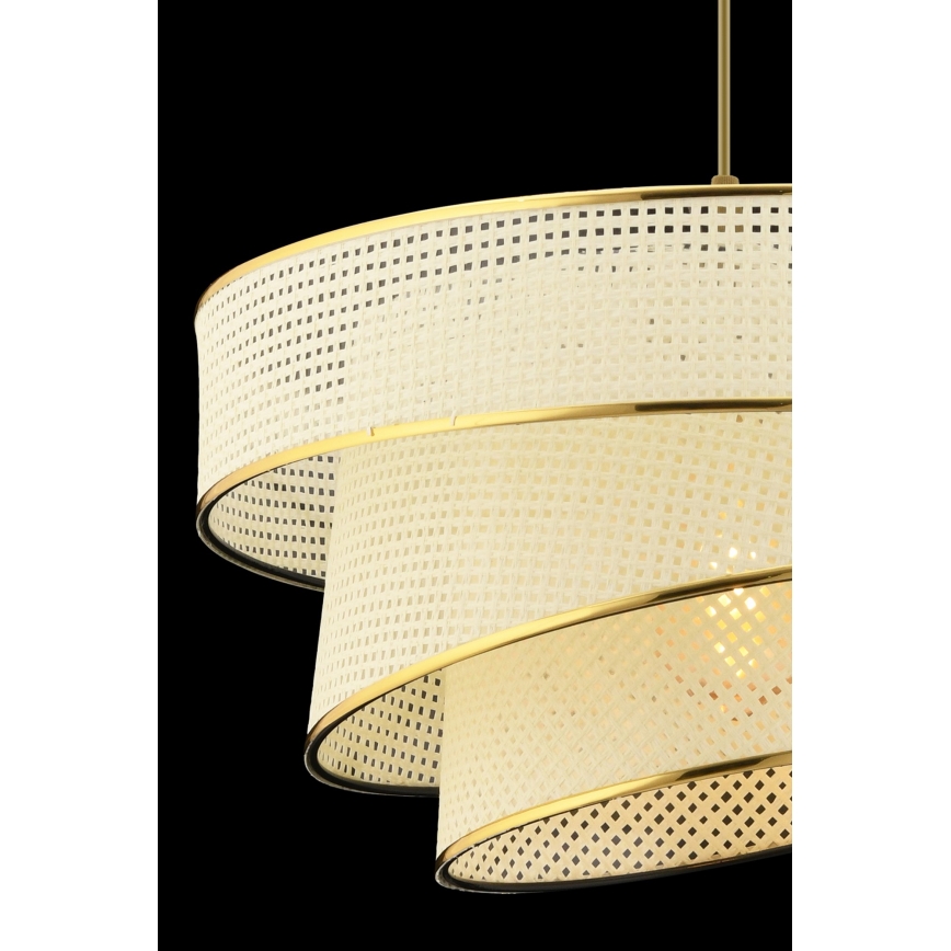 Pendant light COUPER 1xE27/60W/230V white/gold