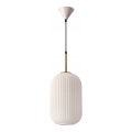 Pendant light CRESTO 1xE27/40W/230V white/gold