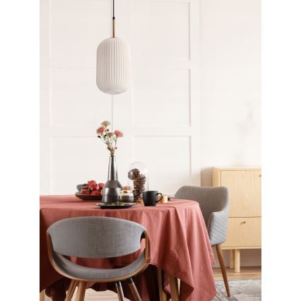 Pendant light CRESTO 1xE27/40W/230V white/gold