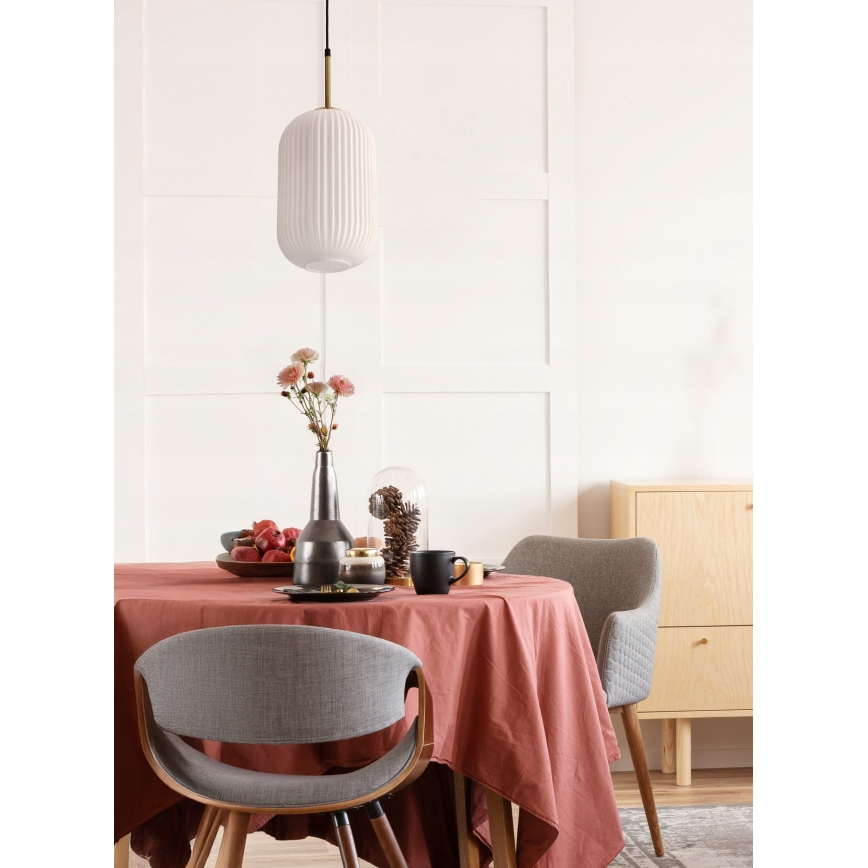 Pendant light CRESTO 1xE27/40W/230V white/gold