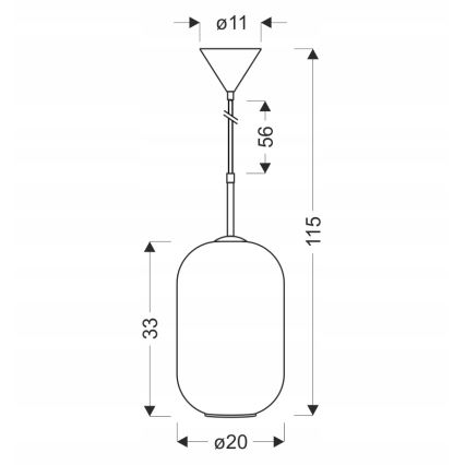 Pendant light CRESTO 1xE27/40W/230V white/gold