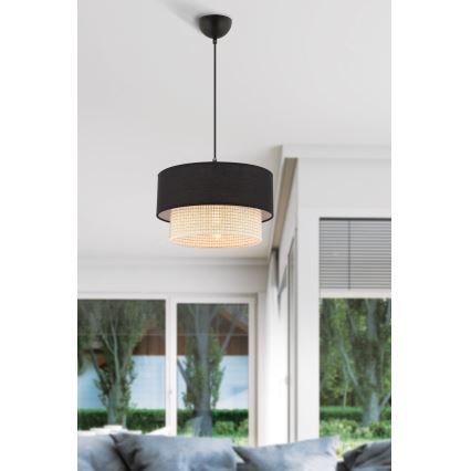 Pendant Light ECHO 1xE27/60W/230V Black/Cream