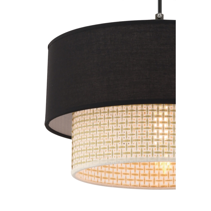 Pendant Light ECHO 1xE27/60W/230V Black/Cream