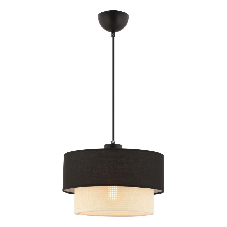 Pendant light ECHO 1xE27/60W/230V black/cream