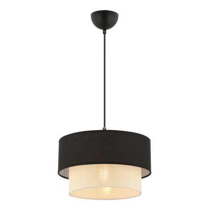 Pendant light ECHO 1xE27/60W/230V black/cream