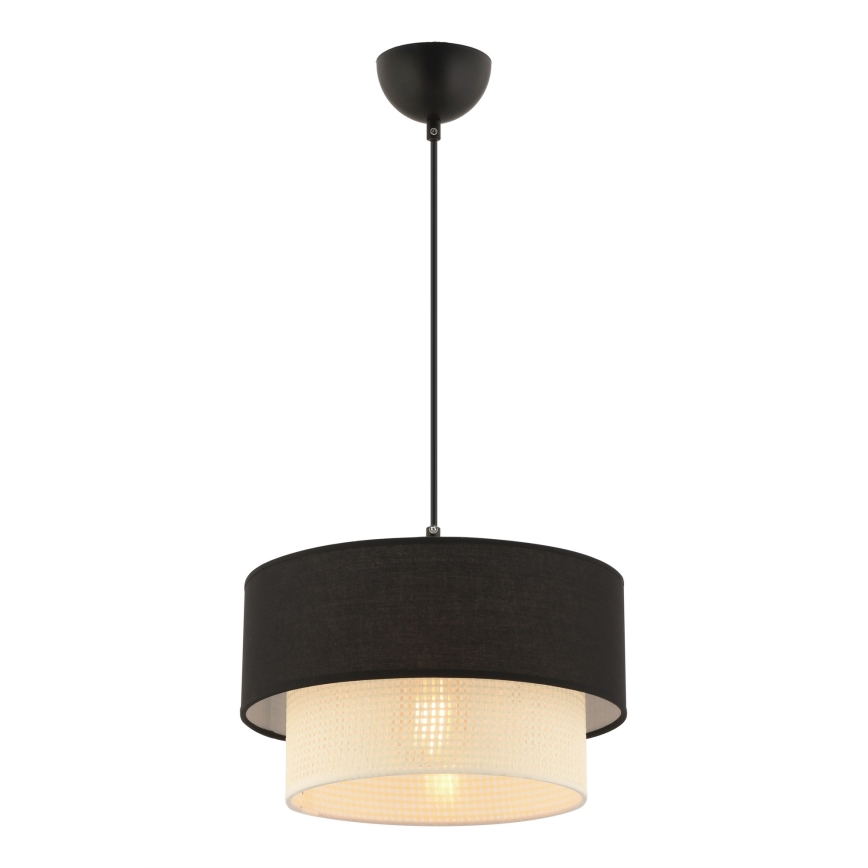 Pendant light ECHO 1xE27/60W/230V black/cream