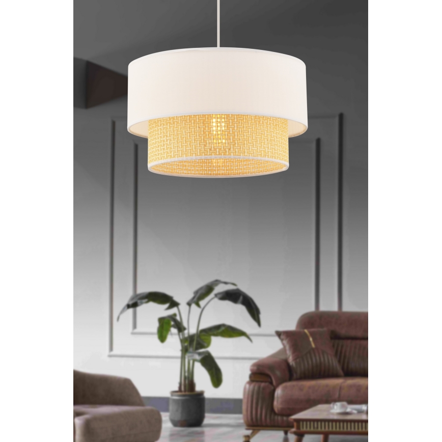 Pendant Light ECHO 1xE27/60W/230V cream/beige