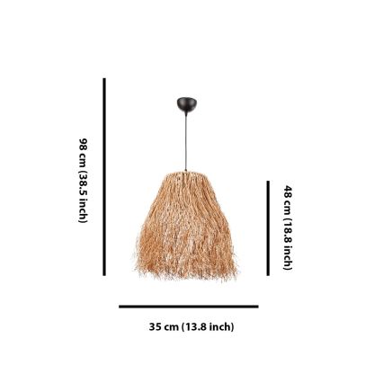 Pendant light FRINGE 1xE27/40W/230V raffia