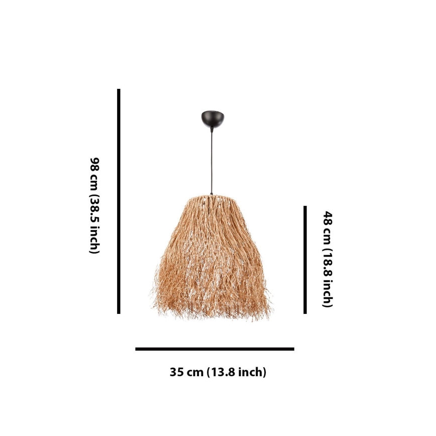 Pendant light FRINGE 1xE27/40W/230V raffia