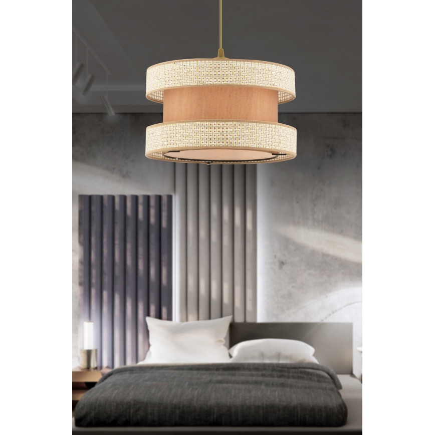 Pendant light HALO 1xE27/60W/230V beige/cream