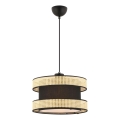 Pendant Light HALO 1xE27/60W/230V Black/Beige