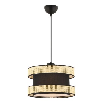 Pendant Light HALO 1xE27/60W/230V Black/Beige