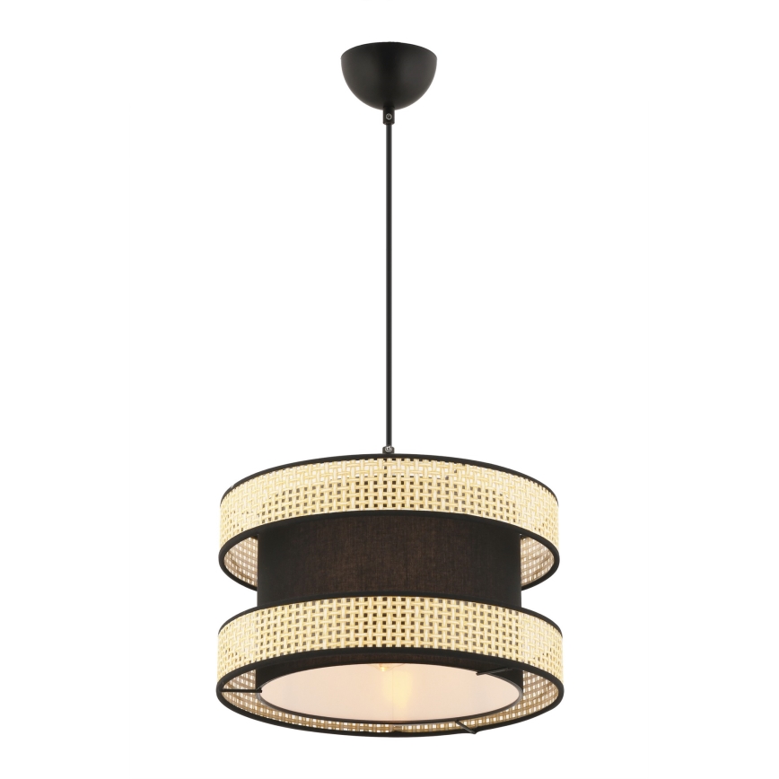 Pendant Light HALO 1xE27/60W/230V Black/Beige