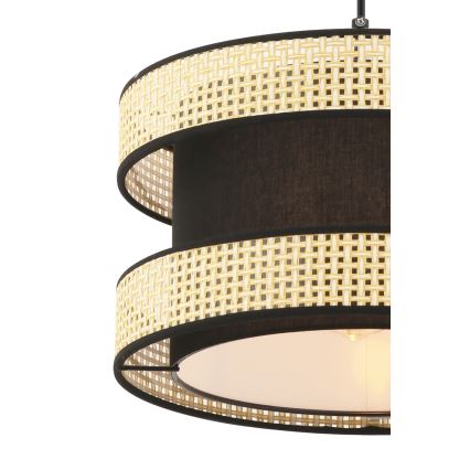 Pendant Light HALO 1xE27/60W/230V Black/Beige