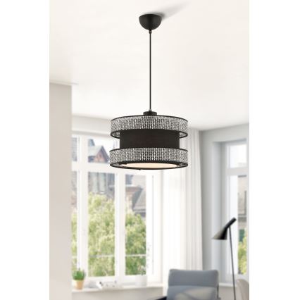 Pendant light HALO 1xE27/60W/230V black/gray