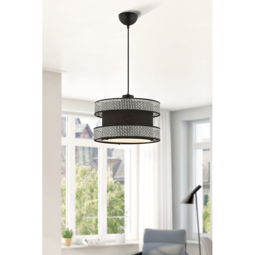 Pendant light HALO 1xE27/60W/230V black/gray