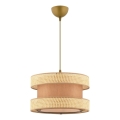 Pendant Light HALO 1xE27/60W/230V Brown/Beige
