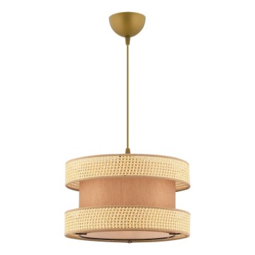Pendant Light HALO 1xE27/60W/230V Brown/Beige