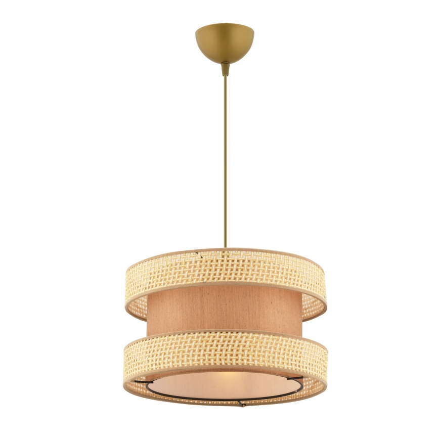 Pendant Light HALO 1xE27/60W/230V Brown/Beige