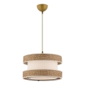 Pendant light HALO 1xE27/60W/230V cream/beige