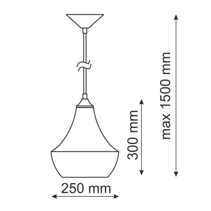 Pendant light MODERN E27/60W white