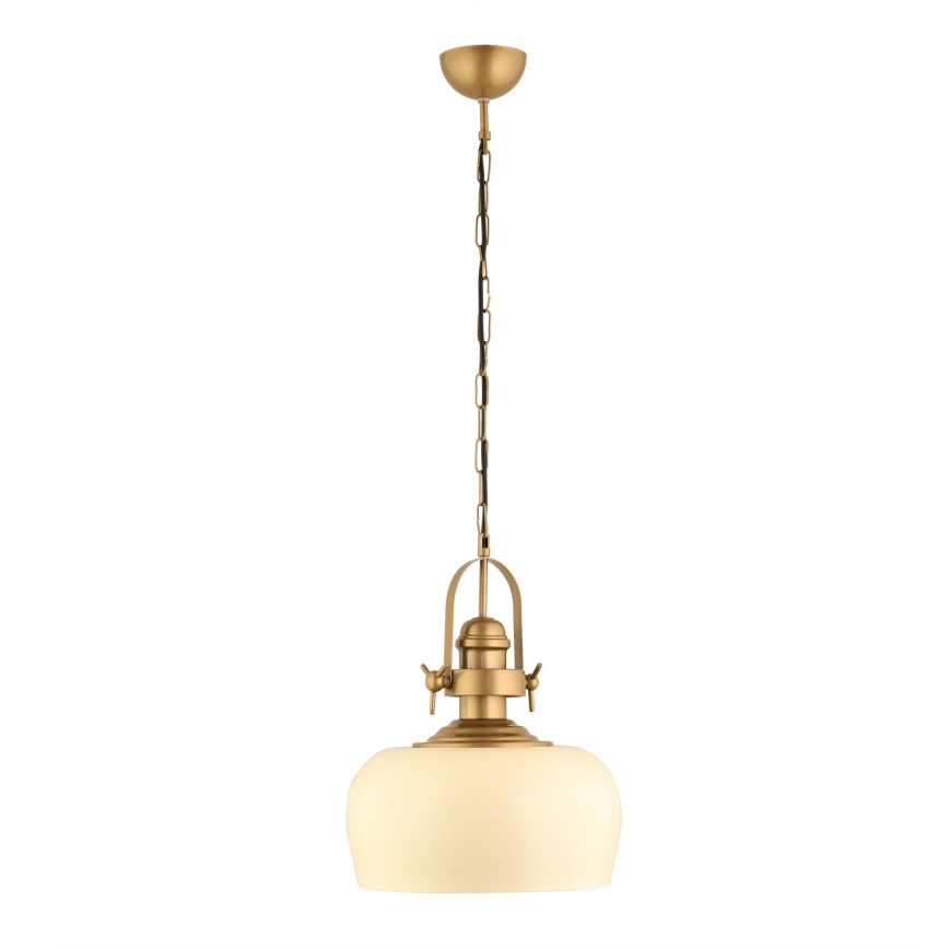 Pendant light MONZA 1xE27/40W/230V 30 cm cream/bronze