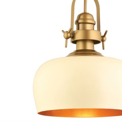 Pendant light MONZA 1xE27/40W/230V 30 cm cream/bronze