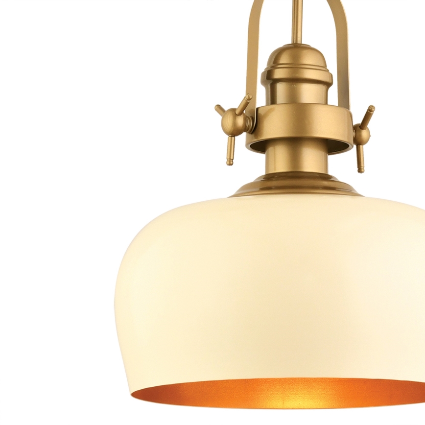Pendant light MONZA 1xE27/40W/230V 30 cm cream/bronze