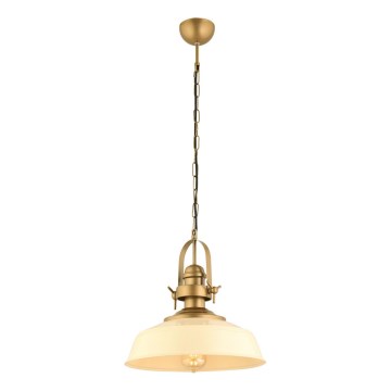 Pendant light MONZA 1xE27/40W/230V 35 cm cream/bronze