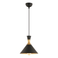 Pendant Light MONZA 1xE27/40W/230V Ø 25 cm Black/Gold