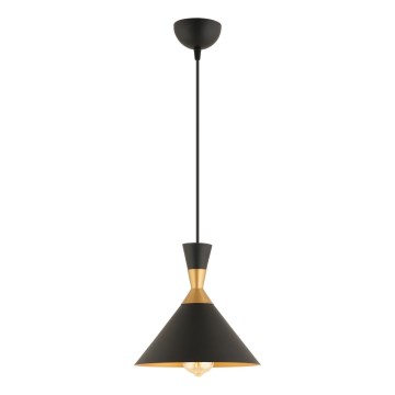 Pendant Light MONZA 1xE27/40W/230V Ø 25 cm Black/Gold