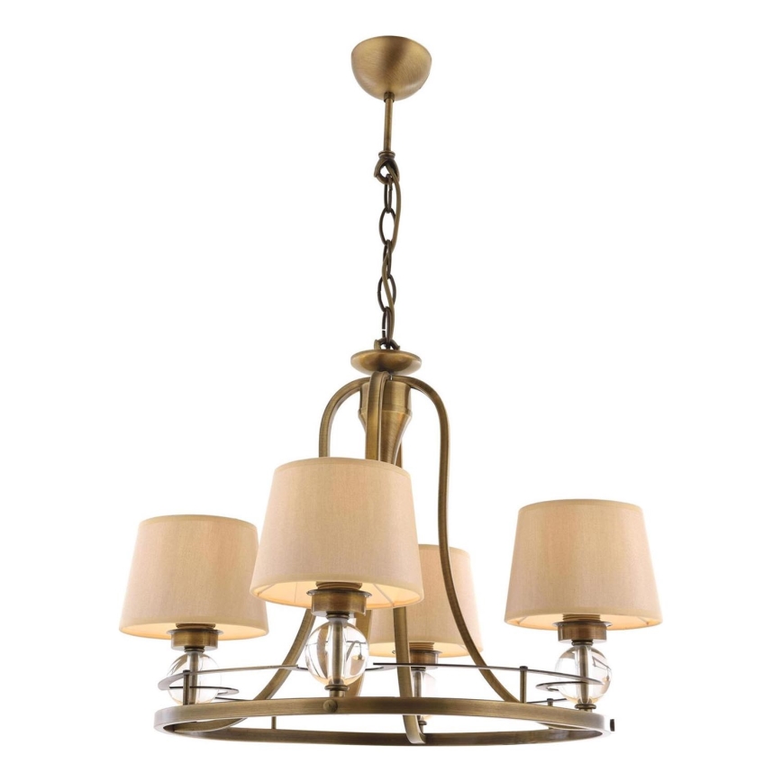 Pendant Light NARA 4xE27/40W/230V Brass