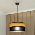 Pendant light on cable ALBA 1xE27/15W/230V Ø 45 cm black/brown