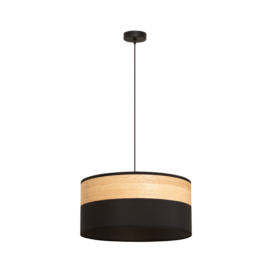 Pendant light on cable ALBA 1xE27/15W/230V Ø 45 cm black/brown