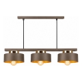 Pendant light on cable IGNIA 3xE27/60W/230V brown/gold