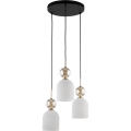 Pendant light on cable SOPHIA 3xE14/10W/230V black/smoked beige/white