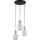 Pendant light on cable SOPHIA 3xE14/10W/230V black/smoked beige/white