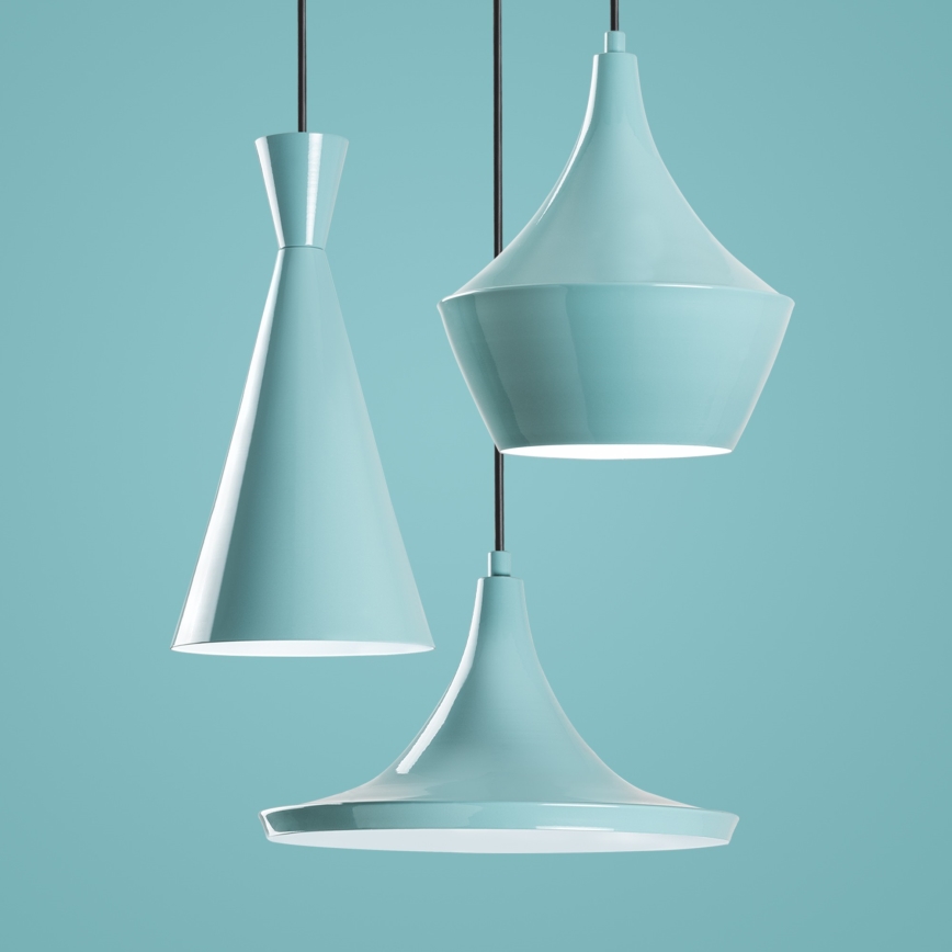 Pendant light on cable TOM 3xE27/40W/230V blue
