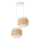 Pendant light on cord BOHO 2xE27/60W/230V jute/cream