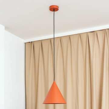 Pendant light on cord ETNA 1xE27/15W/230V Ø 25 cm orange