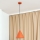 Pendant light on cord ETNA 1xE27/15W/230V Ø 25 cm orange